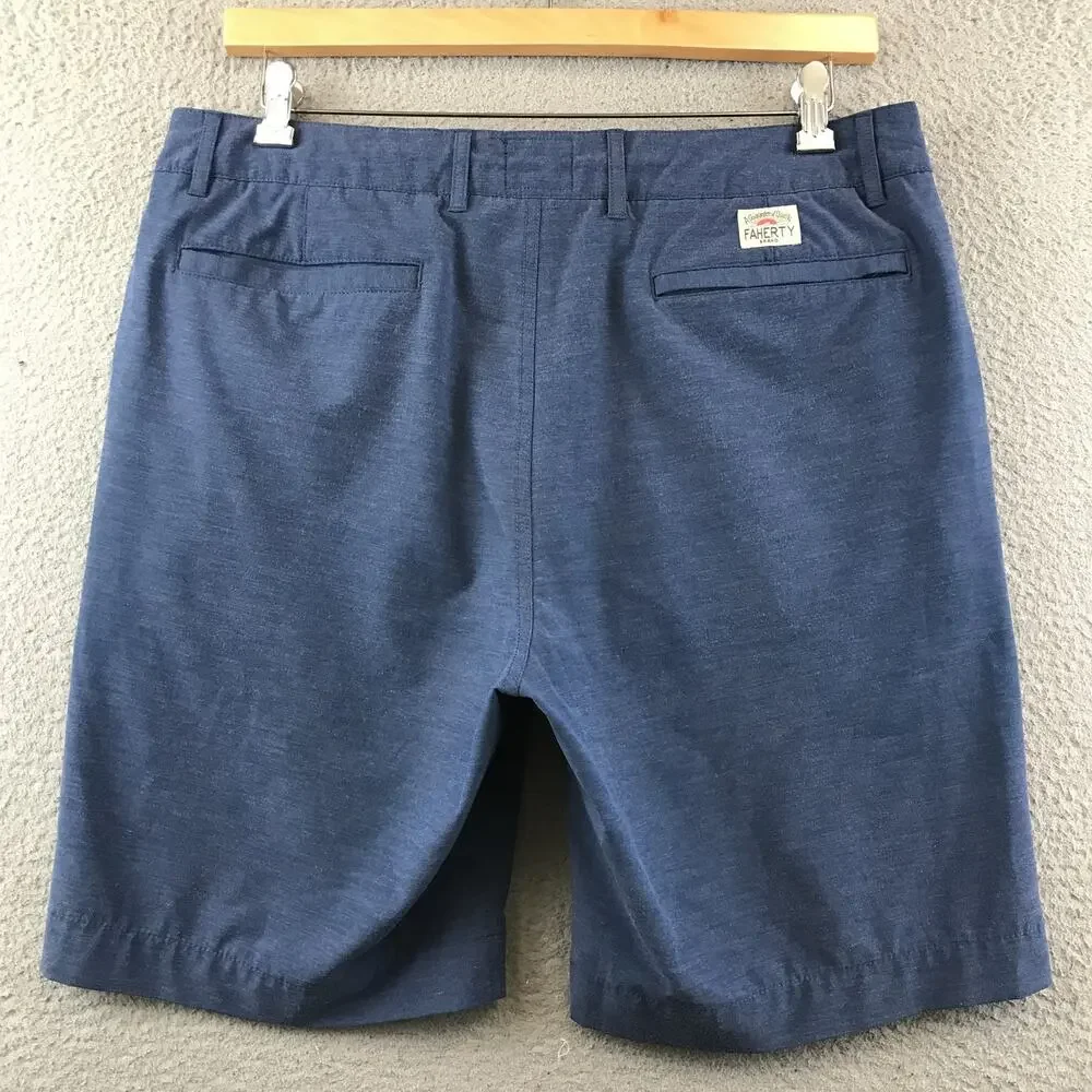 Faherty‎ Shorts Mens 35 Drawstring Hybrid Performance Stretch Lightweight Casual